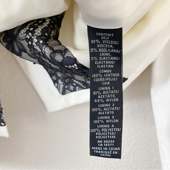 Tibi Tuxedo Jacket with Leather Lapels - Picture 12 of 13